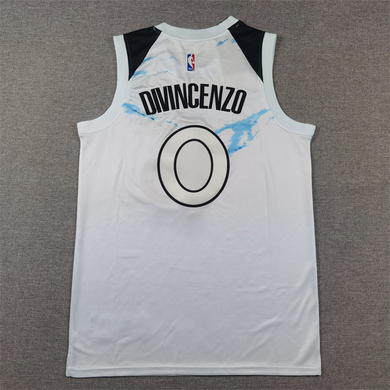 Men Minnesota Timberwolves 0 Divincenzo white 2024 2025 NBA jersey